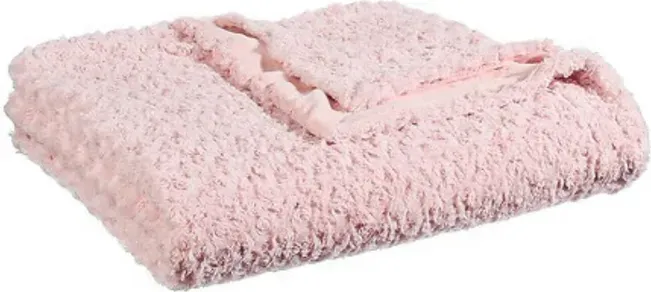 Bouclé Kunstfell-Decke 180 x 230 cm rosa