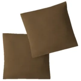 EXKLUSIV HEIMTEXTIL Jersey Kissenbezug 2er Set 40 x 40 cm schokobraun