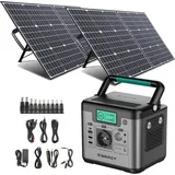 SWAREY S500 Pro 500W (Spitzenwert 1000W) Tragbare Solarspeicher Power Station Powerstation 518Wh/144000mAh Solar Generator Solargenerator Akku Lade...