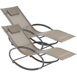 [en.casa] Schaukelliege-Set, Beige