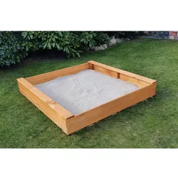 PROMADINO Sandkasten »Multi«, BxL: 140 cm x 140 cm, Kiefernholz honigbraun