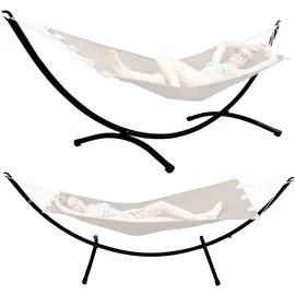 AMANKA Outdoor Hängemattengestell OHNE Hängematte - 300x100cm Garten Gestell bis 120kg