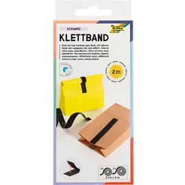 Folia Klettband schwarz, 2 Rollen