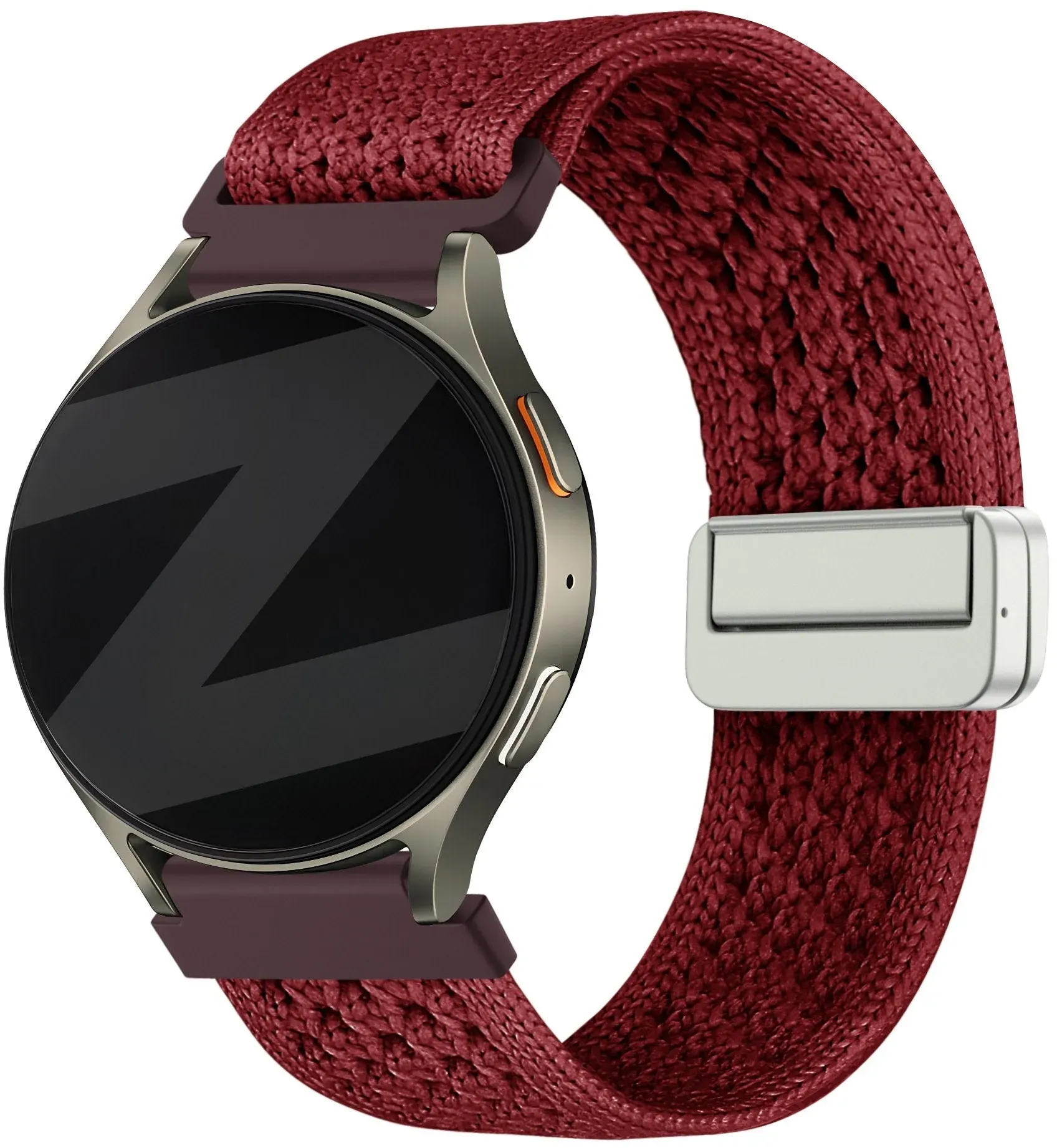 Bandz Amazfit Cheetah 2 Pro Armband Nylon für Amazfit Cheetah 2 Pro - Weinrot - Magnetischer Verschluss