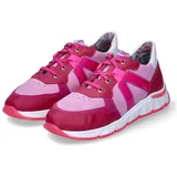 Däumling Mädchen Klettschuhe/Low Sneaker UTE Pink Leder-Textil-Synthetik-Mix, Größe:35, Farbauswahl:Rose/pink - 35 EU Schmal