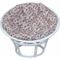 Rattanstuhl HOME AFFAIRE, rosa (weiß, rose), Ø110cm, Stühle, aus handgeflochtenem Rattan