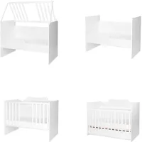 Lorelli Babybett Multi, Jugendbett, Schreibtisch, Wickeltisch, mehrfach umbaubar weiß