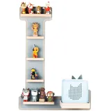 BOARTI Kinderregal Buchstabe L Holz grau