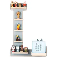 BOARTI Kinderregal Buchstabe L Holz grau