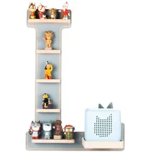 BOARTI Kinderregal Buchstabe L Holz grau