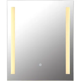 GLOBO LIGHTING LED Spiegelleuchte Rivas silberfarben, Leuchten, Spiegel/Touch Ein/Aus/IP44/Touchdimmer/BxH: 500x610mm