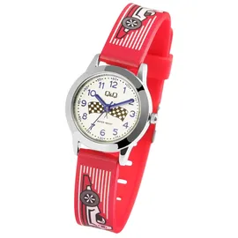 Citizen QC29J334Y 34 mm Kunststoffgehäuse Grau Kunststoffarmband Rot