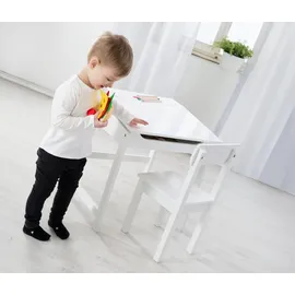 roba Kinderschreibtisch Schulpult 55 x 58 x 49 cm lackiert weiß