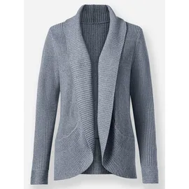 Inspirationen Strickjacke in Rauchblau-Meliert 52