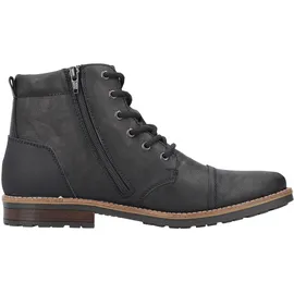 Rieker Winterstiefelette RIEKER, Herren, Gr. 44, schwarz, Lederimitat, Schuhe Winterstiefelette, Schnürboots, Winterboots in schmaler Form, Topseller