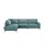 Gray & Jones Cord-Sofa Capa ¦ türkis/petrol ¦ Maße (cm): B: 276 H: 86 T: 200.0