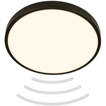 Brilo LED Deckenleuchte Chet Bewegungsmelder Warmweiß 29 x 6,5 cm Schwarz