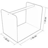 tuning-art Kaminholzregal Massiv Edelstahl mit Tragegriff Weiß