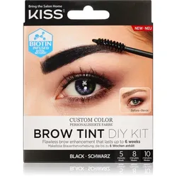 KISS Brow Tint DIY Kit Farbe für die Augenbrauen Farbton Black 20 ml