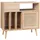 sweeek Schallplattenschrank mit Rohrgeflecht und Holzdekor - Sweeek