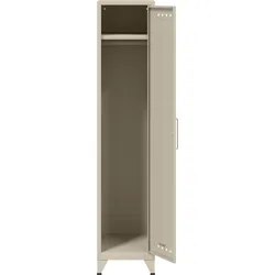Bisley Fern Locker Garderobenschrank aus Metall | Spind mit Kleiderstange & Hutfachboden im Retro-Instustrial Design in pastellpink