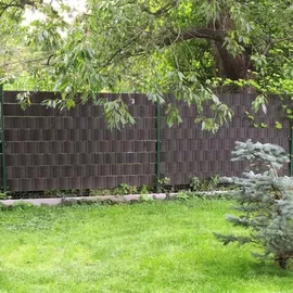 zaunzu® Sichtschutzstreifen Rattan 26 m Anthrazit