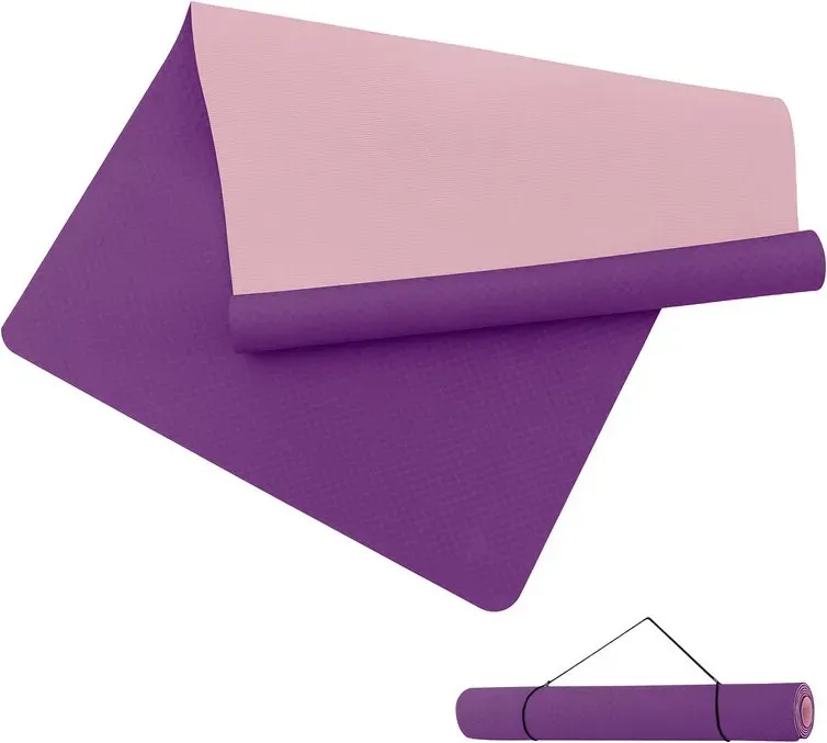 Good Nite Yogamatte Groß Extra-Groß 190 x 100 x 0,6 cm rutschfest TPE Gymnastikmatte Sportmatte Fitnessmatte Trainingsmatte Pilatesmatte für Yoga, Pilates und Workouts (Lila/Rosa)