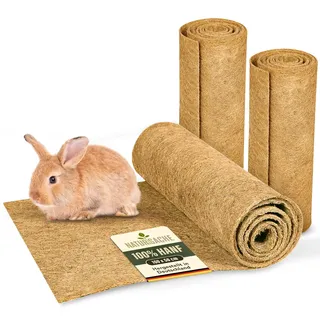 Natursache 5 Nagermatten aus 100% Hanf, 100 x 50cm – saugstark, staubfrei & schützend I Hochwertige Hanfmatten für Nager I Ideale Bodenabdeckung für Käfige von Nagetieren