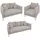s-style möbel 3-2-1 Garnitur Chenille 3-Sitzer + 2-Sitzer + Sessel Beige