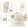 MeinBaby123 MeinBaby123® Meilensteinkarten "Dein erstes Jahr" | Meilenstein Karten Set Geschenk zur Geburt | Fotokarten für das erste Jahr | 50 Karten Inkl. Baumwollsäckchen (beige Boho)