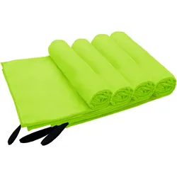 Handtuch MY HOME "Xavi, 4 Teile, ideal als Sporthandtuch, Reisehandtuch", grün, B:40cm L:60cm, Microfaser, Mikrofaser, Handtücher (Packung), diverse Größen, sehr leicht, kompakt, schnelltrocknend, Mikrofaser