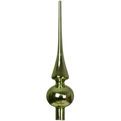 Christbaumspitze Glas 26cm - Grüntee glänzend