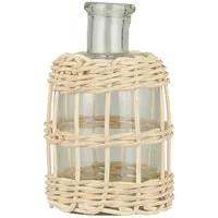 ib laursen Apothekerglas für Stabkerze Rattan Geflecht H=13,5 cm Ø