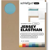 schlafgut Easy Spannbettlaken für Topper Jersey Elasthan 180 x 200 - 200 x 220 cm petrol mid