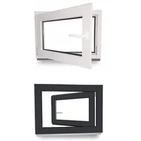 JeCo Fenster Kellerfenster Kunststoff innen weiß / außen Farbe 2-fach Verglasung 120 cm x 40 cm