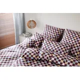 ELEGANTE Scrabble Kariert Lila 155 x 220 cm + 40 x 80 cm/80 x 80 cm