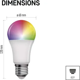 EMOS GoSmart CCT+RGB LED-Lampe A60 E27 ZigBee
