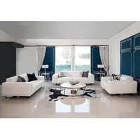 Xlmoebel Wohnzimmer-Set Chesterfield Wohnzimmergarnitur aus Leder bestehend aus 3-Sitzer, (3-St., Sofagarnitur 3+2+1 Sitzer), Hergestellt in Europa weiß