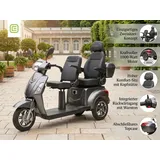 ECONELO E-Seniorenmobil Billy 2.0 3-Rad 1000 Watt Komfort-Sitz Grau