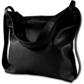toscanto Leder Schultertasche, Cityrucksack Toscanto Tasche schwarz ca. 40cm | Gr.: onesize