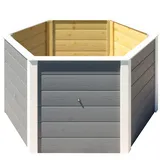 Weka Elementhochbeet 6-Eck 120 x 120 x 69 cm Grau