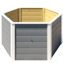 Weka Elementhochbeet 6-Eck 120 x 120 x 69 cm Grau