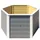 Weka Elementhochbeet 6-Eck 120 x 120 x 69 cm Grau