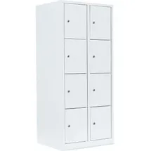 Classix Schließfachschrank signalweiß X-523427, 8 Schließfächer 80,0 x 50,0 x 180,0 cm