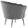 Livetastic Sessel Calais Samt 83 x 76 x 77 cm Dunkelgrau