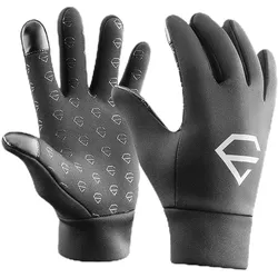 EGREGIE Herren Fahrrad-Handschuhe mit Fleecefutter Lauf-Handschuhe mit Smartphone Handy Touchfunktion Sport-Handschuhe Schwarz - XL
