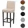Mendler Barhocker HWC-C33, Barstuhl Tresenhocker, Holz FSC®-zertifiziert ~ creme, dunkle Beine, Kunstleder