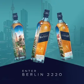 Johnnie Walker Blue Label Cities of the Future Berlin 2220 Blended Scotch 40% vol 0,7 l Geschenkbox