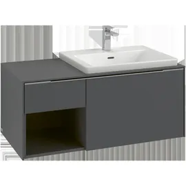 Villeroy & Boch Waschbeckenunterschrank 2 Auszüge 100,1 x 51,6 x 42,3 cm Schwarz