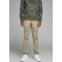 JACK & JONES Stoffhose mit Gesäßtaschen, beige, 158